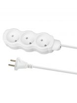 Удлинитель бытовой 3 гнезда, 10 м, ПВС, 2х1 мм2, без заземления, 10 А, 250 В, с защитными шторками, TDM Electric, Люкс