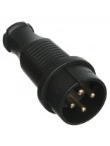 Вилка прямая, 32 А, IP44, 380 В, каучук, 3Р+РЕ, TDM Electric, SQ0612-0006