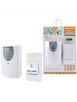 Звонок дверной беспроводной, на батарейках, 32 мелодии, кнопка IP 30, 2 х 1.5 В, АА, TDM Electric, Народный ЗББ-Н-11/3-32М, SQ1901-0108