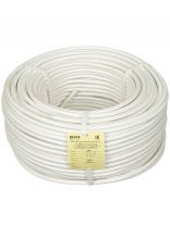 Кабель ПВС, 2х2.5 мм2, 100 м, медь, гибкий, ГОСТ, белый, ККЗ, 00-00000914