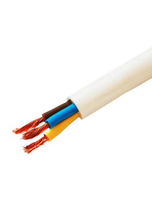 Кабель ПВС, 3х2.5 мм2, 20 м, медь, гибкий, ГОСТ, белый, TDM Electric, SQ0118-0024