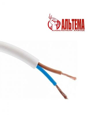 Кабель ПВС, 2х1.5 мм2, 5 м, медь, гибкий, ГОСТ, белый, Альтема, А000210