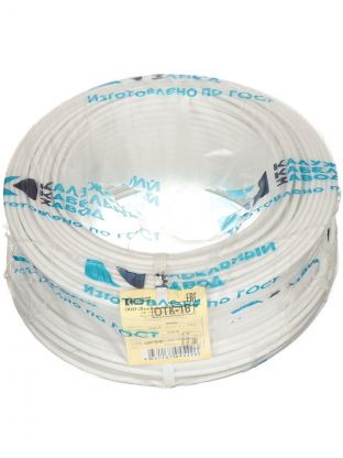 Провод ПУНП, 2х2.5 мм2, 100 м, медь, ПуВВ, ПБПП, ПУНП, ПБВВ, ГОСТ, белый, ККЗ, 00-00000571