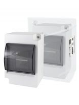 Бокс наружный, Народный, КМПн-2/4, TDM Electric, 4 модуля, IP30, полупрозрачная дверь, SQ0907-0602