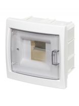 Бокс настенного монтажа встраиваемый, навесной, КНС-4Д, пластик, БелТИЗ, 4 модуля, IP20, УТ000002713