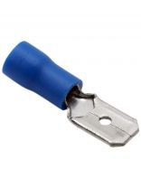 Клемма РПи-п 2.5-(6.3)/РпИп 2-6-0,8, плоская изолированная, синяя, штекер 6.3 мм, 1.5-2.5 мм2, Rexant, 08-0333