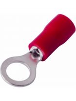 Наконечник НКи 1.5-4/НКи 1,25-4, латунь, красный, кольцевой, изолированный, 4.3 мм, 0.5-1.5 мм2, Rexant, 08-0013