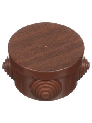 Коробка распаячная, открытая, диаметр 65х40 мм, TDM Electric, с крышкой, 4 входа, бук, IP54, SQ1401-0601