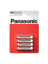 Батарейка Panasonic, ААА (R03, 24D), Zinc-carbon, солевая, 1.5 В, блистер, 4 шт