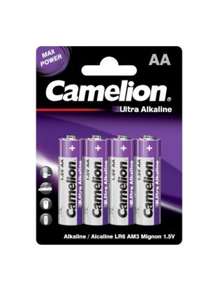 Батарейка Camelion, АА (LR6, 15A), Ultra Alkaline, щелочная, 1.5 В, блистер, 4 шт, 14854