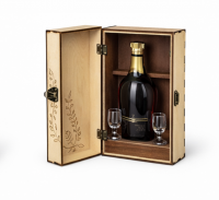 Коробка для бутылки + 2 стопки (набор)