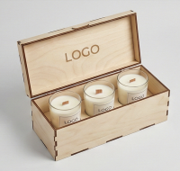 Коробка для свечей бренда (2–3 шт) с логотипом