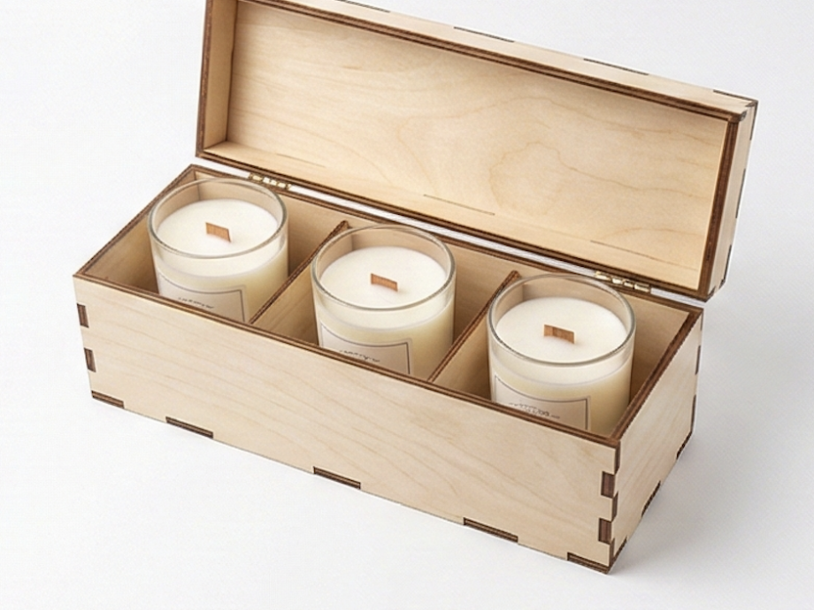 Коробка для набора свечей 3 шт (перегородки)