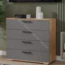 Комод «Нео» - 502.000.000 Дуб Крафт золотой, Серый графит