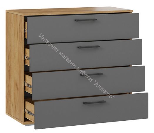 Комод «Нео» - 502.000.000 Дуб Крафт золотой, Серый графит