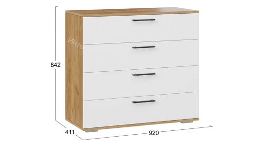 Комод «Нео» - 502.000.000 Дуб Крафт золотой, Белый