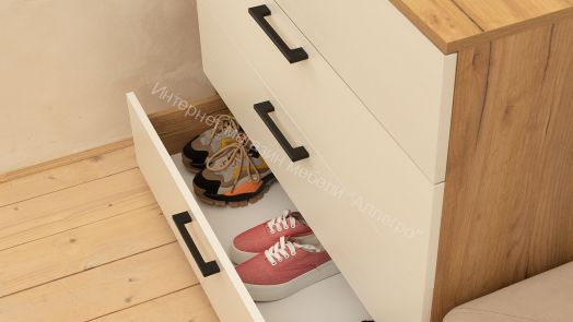 Комод «Нео» - 502.000.000 Дуб Крафт золотой, Белый