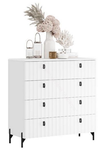 Комод «Тиффани» - 407.003.000 Белый Жемчуг, Белый софт