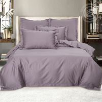 «Сливовый» (Мако - сатин) постельное белье  Евро