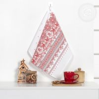 Полотенце кухонное из рогожки "Вышивка русская"