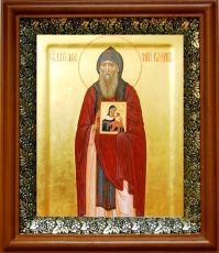 Икона Арсений Коневский в киоте с басмой Виноградная Лоза (UV-печать)(30113)