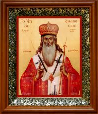 Икона Афанасий Сидячий в киоте с басмой Виноградная Лоза (UV-печать)(30130)