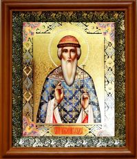 Икона Вадим Персидский в киоте с басмой Виноградная Лоза (UV-печать)(30144)