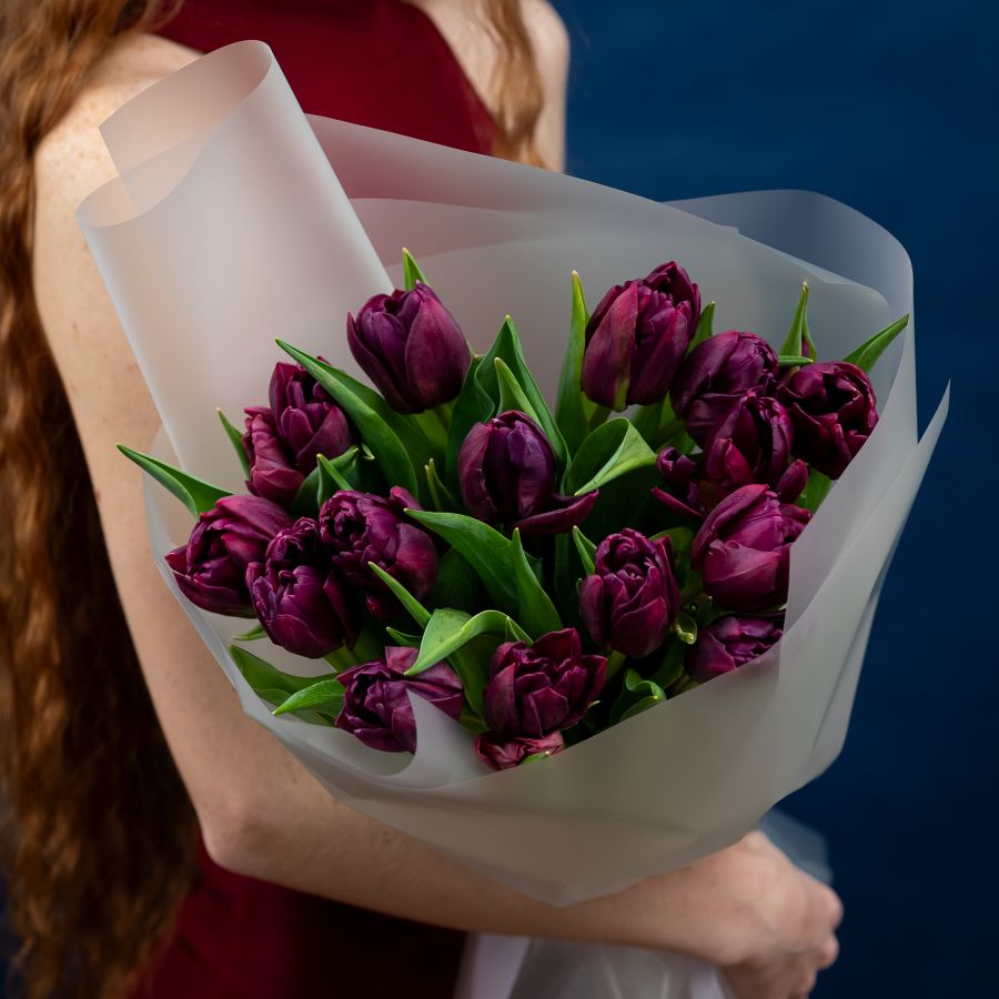 Тюльпаны сиреневые 15шт