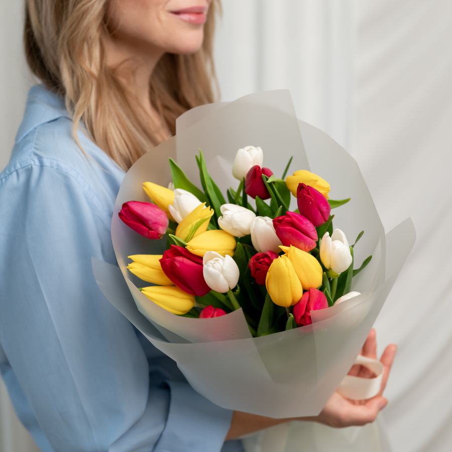 25 тюльпанов микс