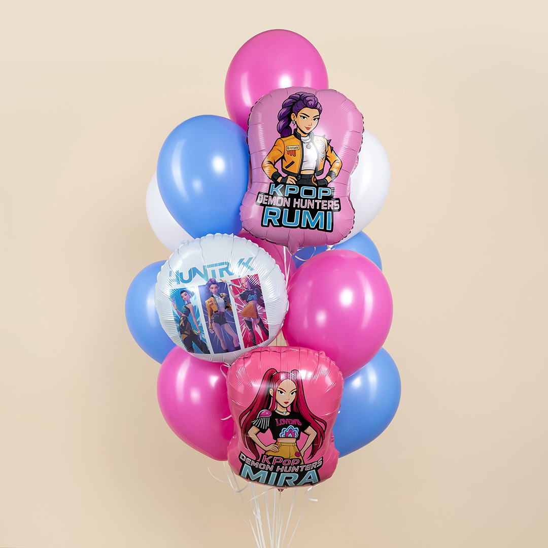 Фонтан кейпоп из шаров с гелием