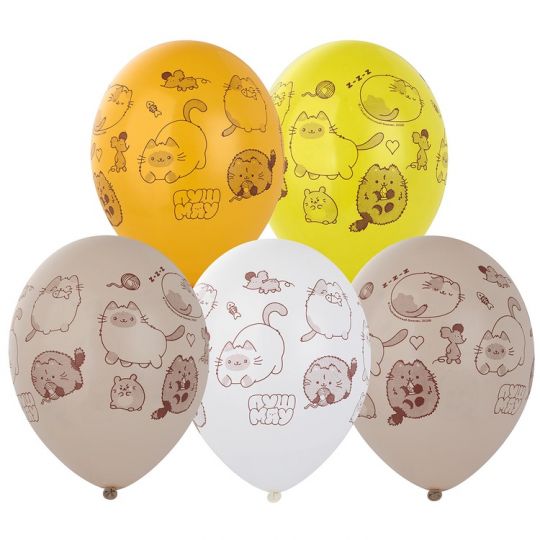 ПушМяу 3 шар латексный с гелием