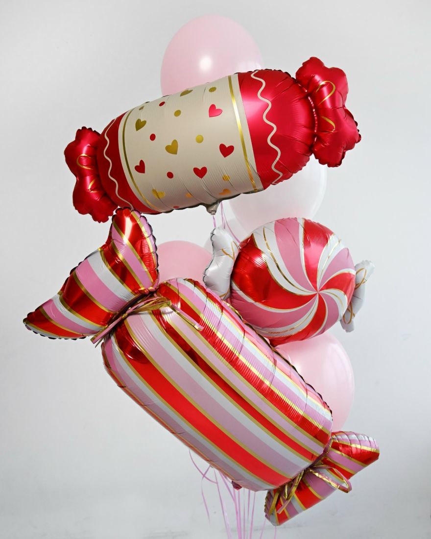 Фонтан Конфетки из шаров с гелием