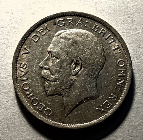 1/2 кроны 1918 Великобритания AUNC Редкий год