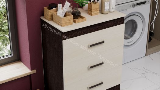 Комод со встроенной гладильной доской (Венге Цаво/Дуб Белфорт)