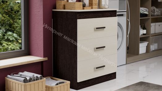 Комод со встроенной гладильной доской (Венге Цаво/Дуб Белфорт)