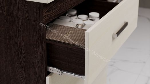 Комод со встроенной гладильной доской (Венге Цаво/Дуб Белфорт)