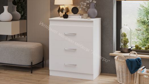 Комод со встроенной гладильной доской Белый Ясень