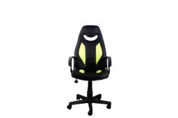 Кресло ДЮНА, мех.качания, ткань Оксфорд черный/Оксфорд салатовый