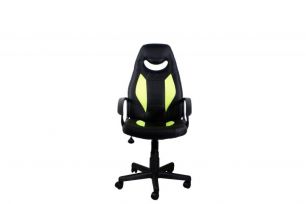 Кресло ДЮНА, мех.качания, ткань Оксфорд черный/Оксфорд салатовый