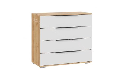 Комод «Джоли» - 405.003.000 Дуб Крафт золотой, Белый матовый