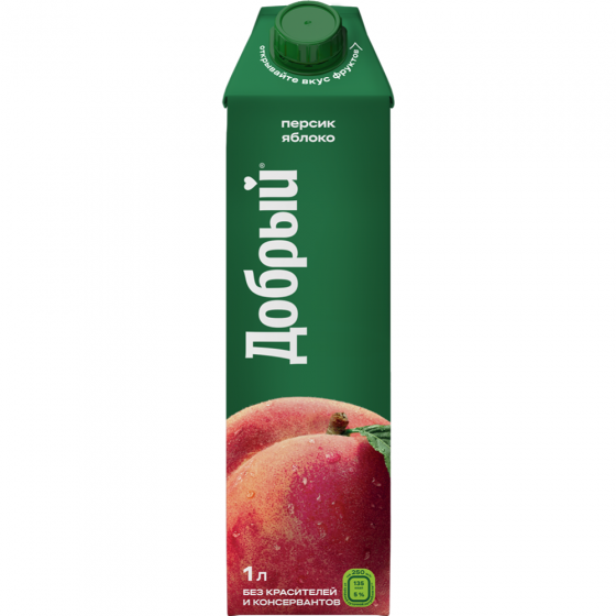 Нектар Добрый пер­си­ко­во-яб­лоч­ный, 1 л