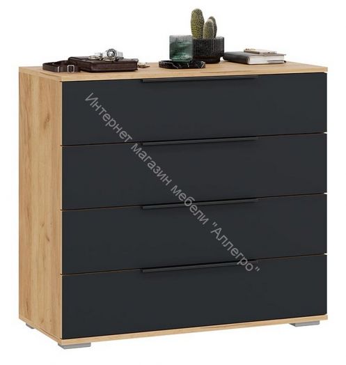 Комод «Джоли» - 405.003.000 Дуб Крафт золотой, Графит матовый