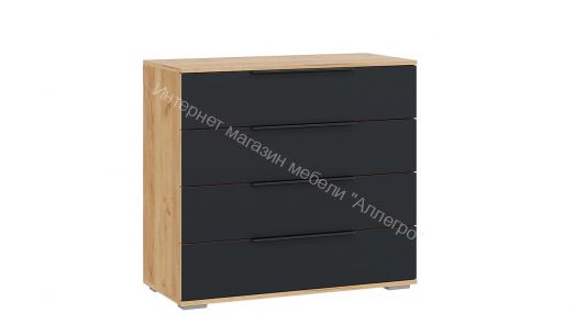 Комод «Джоли» - 405.003.000 Дуб Крафт золотой, Графит матовый