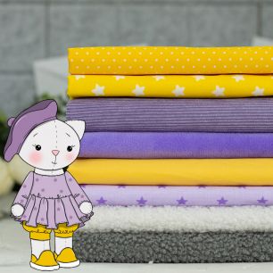 Набор Мартовская кошечка  (желто-фиолетовый)