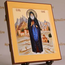 Рукописная икона Гавриил Ургебадзе 27х31 см (сусальное золото - нимб, ковчег)