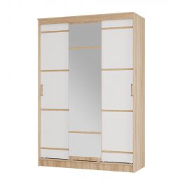 Шкаф-купе Сакура 1,5 м (ш1500*г610*в2216мм) сонома/белый