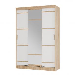 Шкаф-купе Сакура 1,5 м (ш1500*г610*в2216мм) сонома/белый