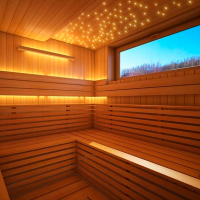 Оптоволоконный комплект звездного неба с мерцанием для бани, сауны, хаммама, иного интерьера. 250 точек