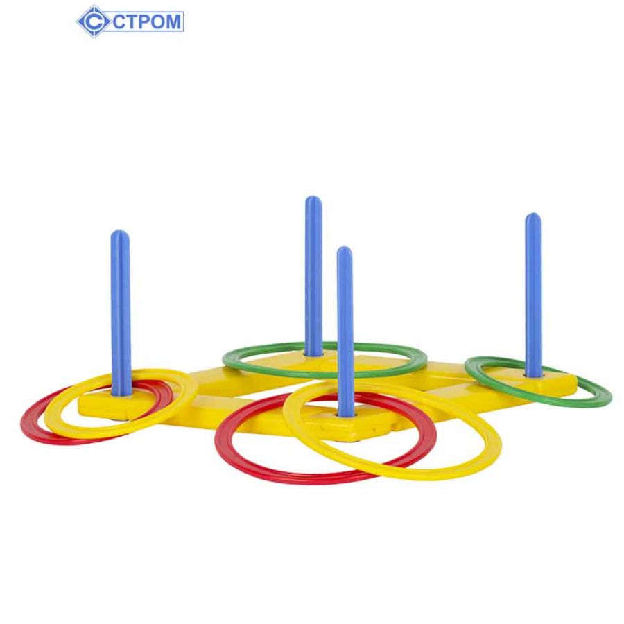 Игра «Кольцеброс» (стойка 4шт., кольцо 6 шт.)