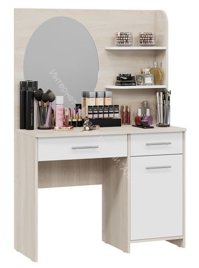 Стол туалетный «Эвита» Дуб Гарден/Белый глянец
